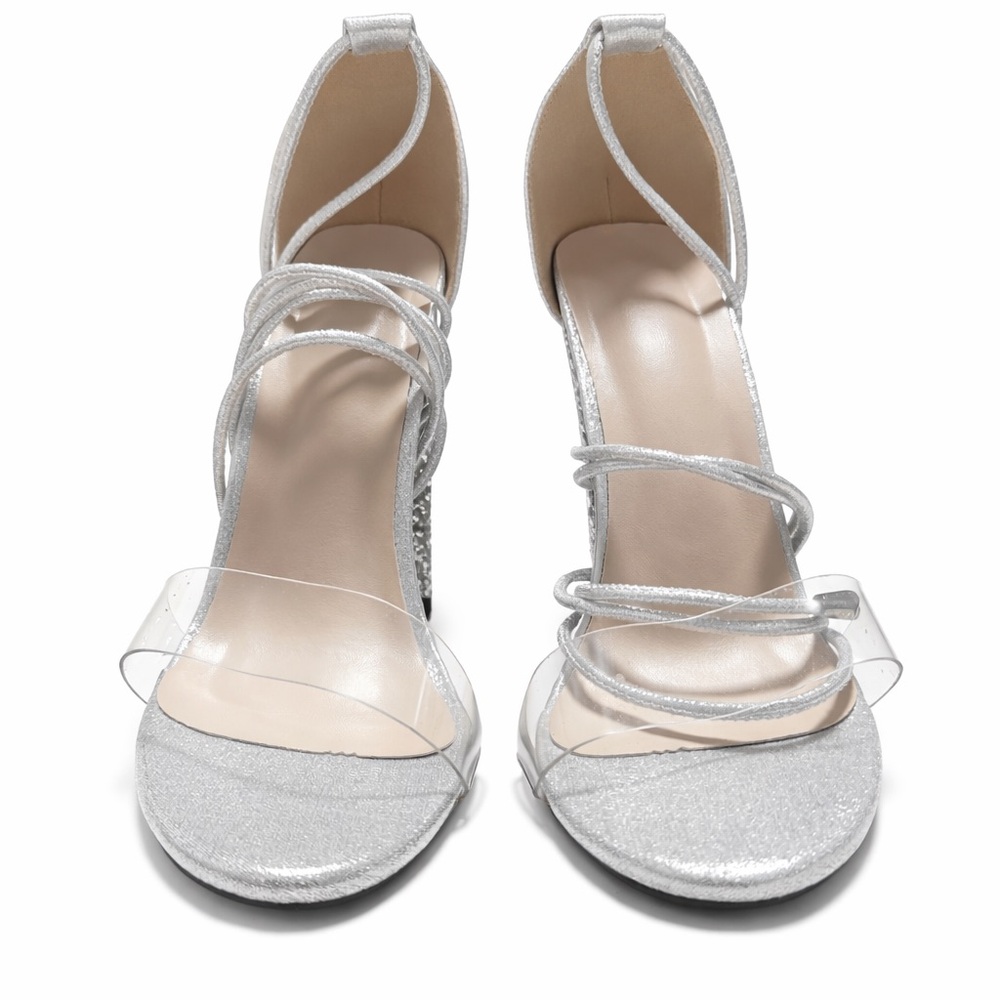 Elegant Silver Women's Heels